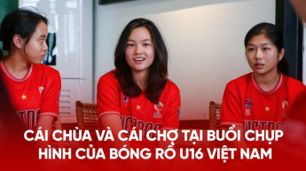 Cái chùa và cái chợ tại buổi chụp hình của bóng rổ U16 Việt Nam