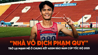 "Nhà vô địch phạm quy" trở lại mạnh mẽ ở chung kết 400m rào nam Cúp Tốc độ 2025